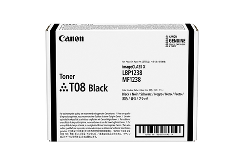 Canon TONER T08 BLACK tonerpatron 1 stk Original Sort