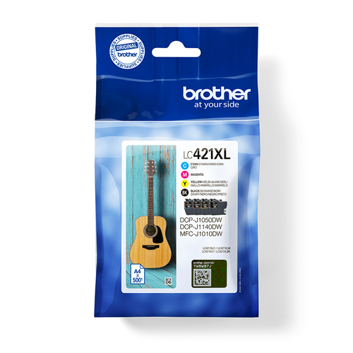 Brother LC-421XLVAL PagePack 4 stk Original Højt (XL) udbytte Sort, Blå, Magenta, Gul