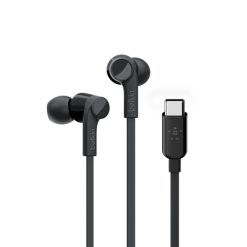Belkin ROCKSTAR Hovedtelefoner Ledningsført I ørerne Opkald/musik USB Type-C Sort