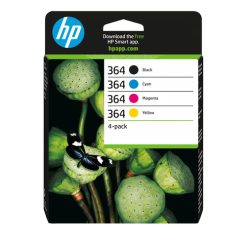 HP Originale 364-blækpatroner, sort/cyan/magenta/gul, 4-pak