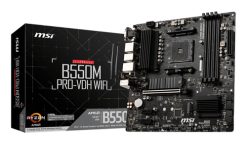 MSI B550M PRO-VDH WIFI bundkort AMD B550 Stik AM4 micro ATX