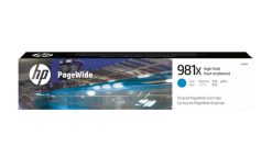 HP Original 981X PageWide-patron med høj kapacitet, cyan