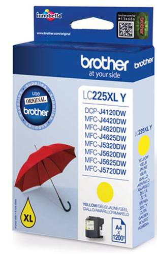 Brother LC-225XLY blækpatron 1 stk Original Højt (XL) udbytte Gul